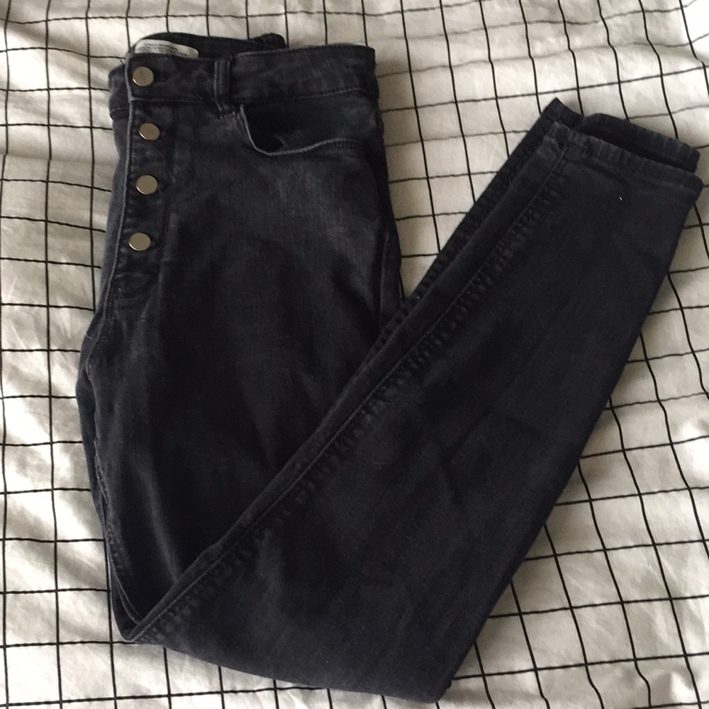 Zara faded black jeans skinny